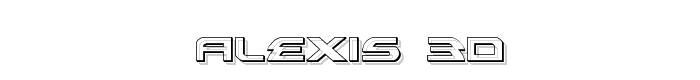 Alexis 3D font